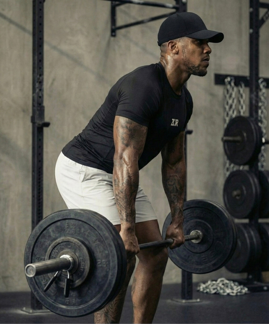 Black Half-Sleeve Compression for Gym Training