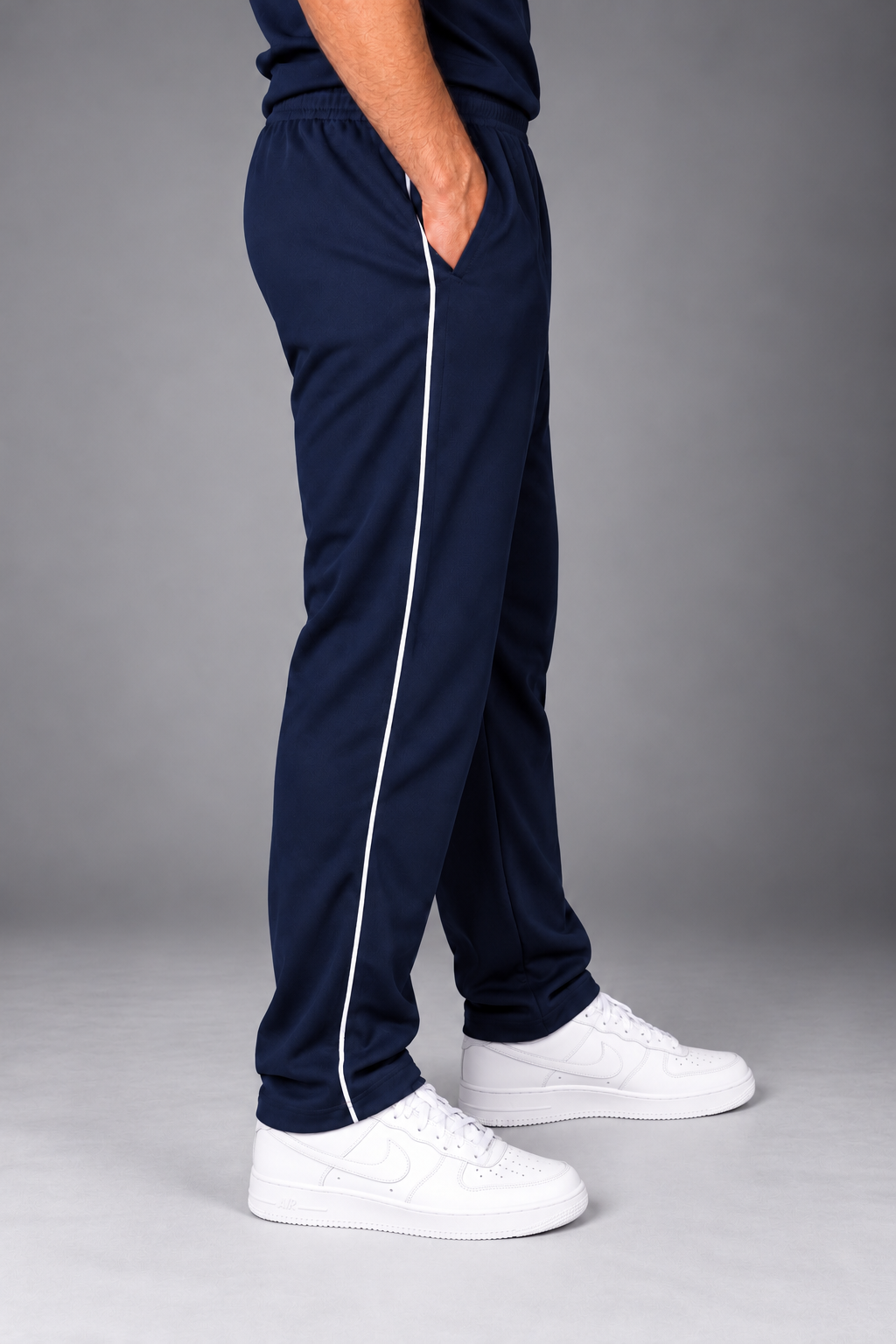 ZOR Navy Blue Piping Training Track Pants