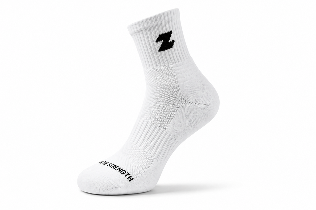 ZOR Performance Socks – Wear The Strength | White