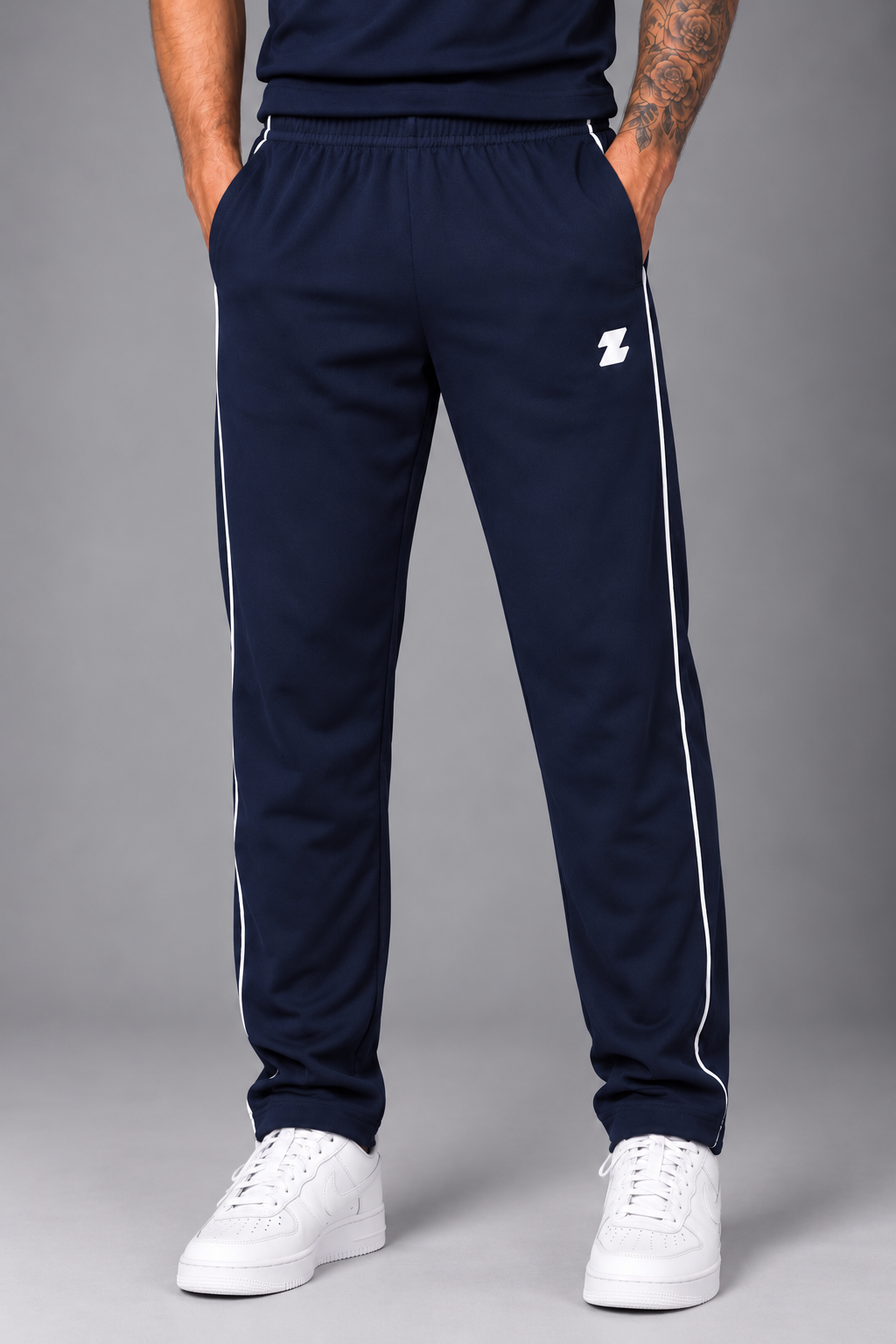ZOR Navy Blue Piping Training Track Pants