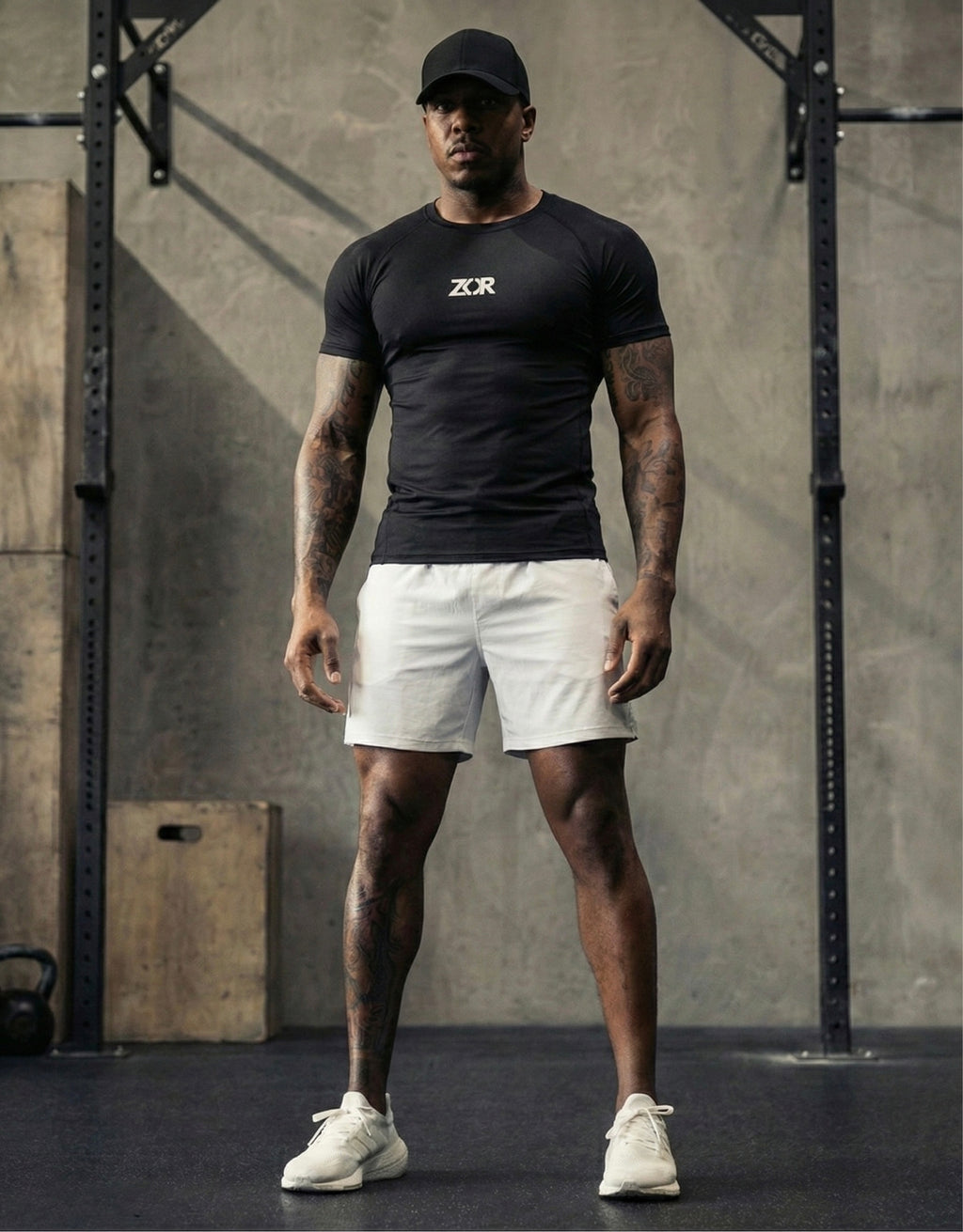 Black Half-Sleeve Compression for Gym Training