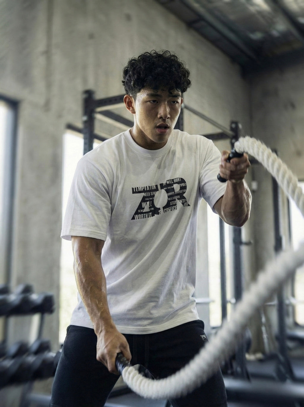 ZOR White Oversized Training T-Shirt (Unisex)
