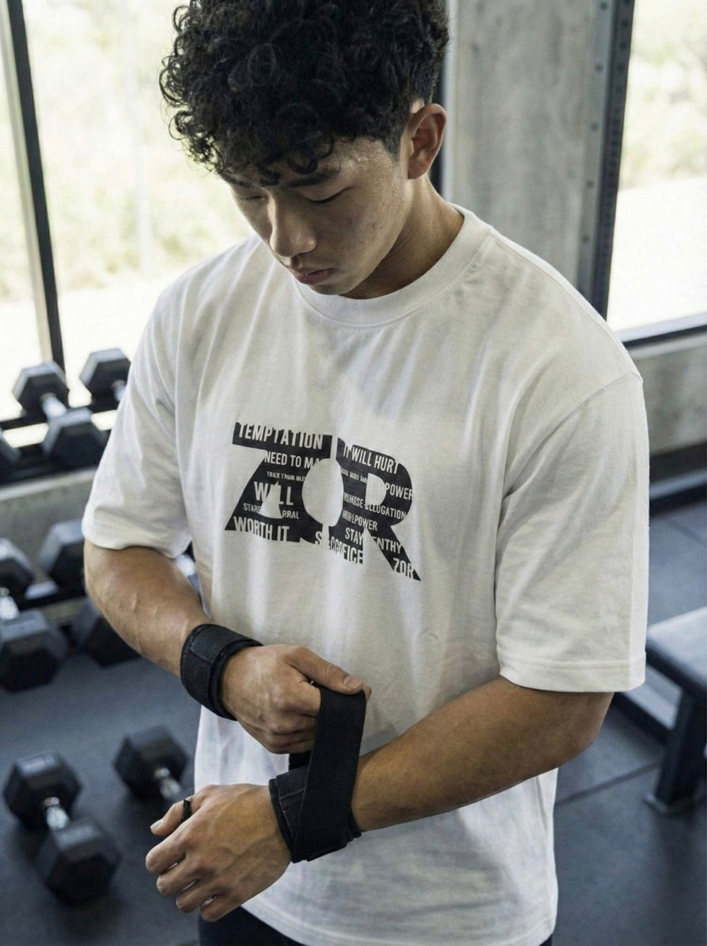 ZOR White Oversized Training T-Shirt (Unisex)