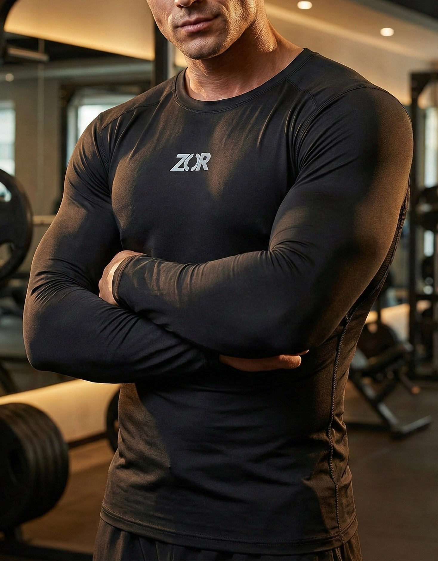 Black Long-Sleeve Compression