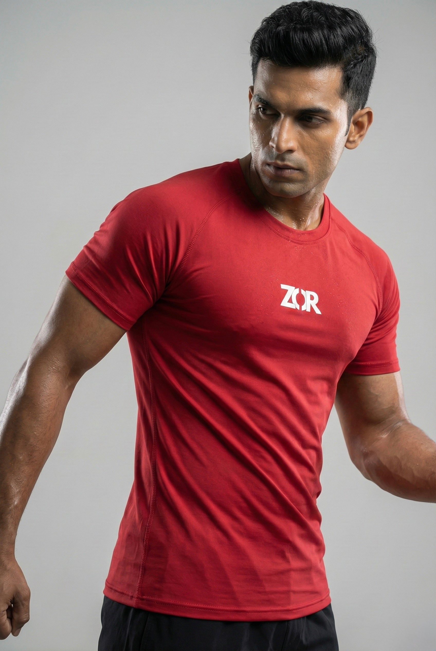 Red Half-Sleeve Compression