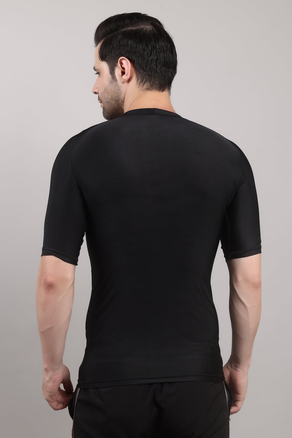 Black Half-Sleeve Compression ZOR Activewear