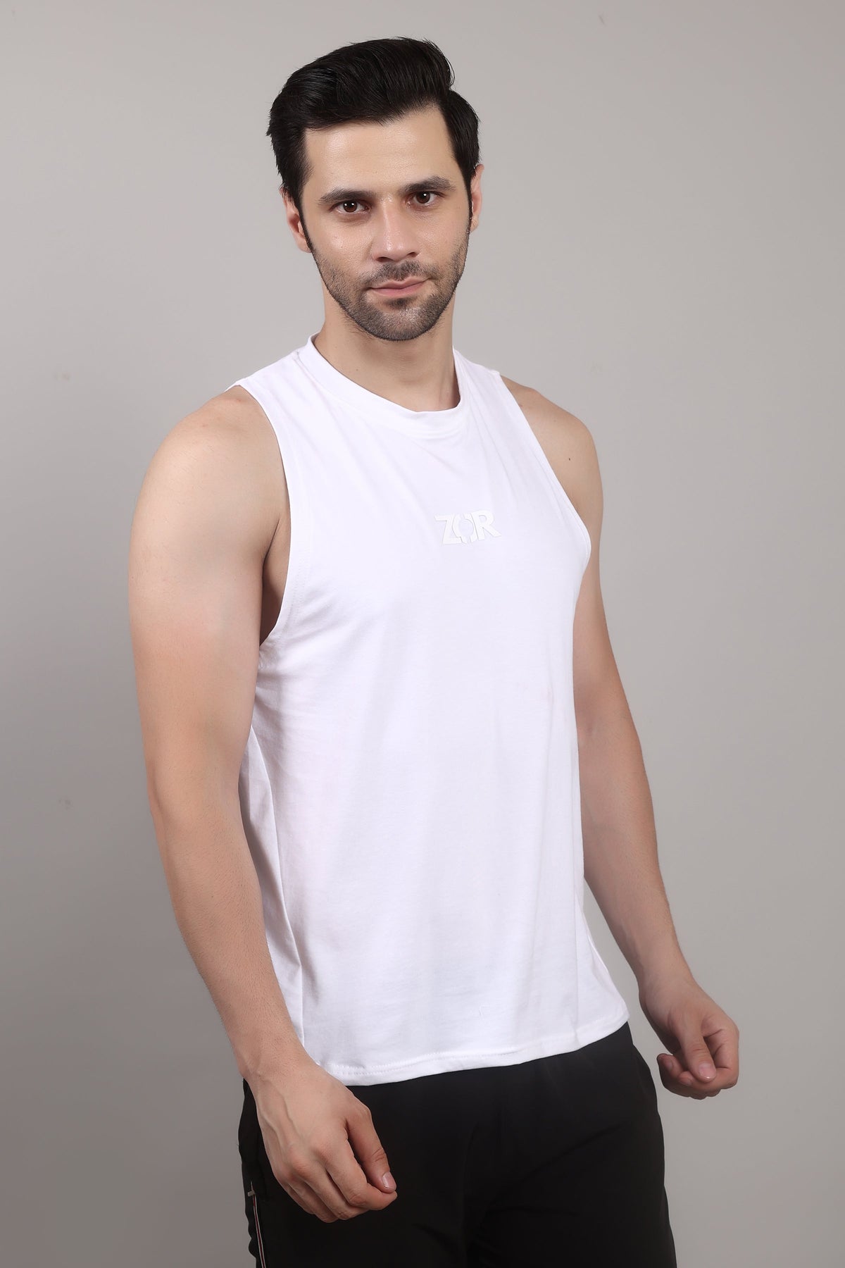 White Running Tank ZOR Activewear
