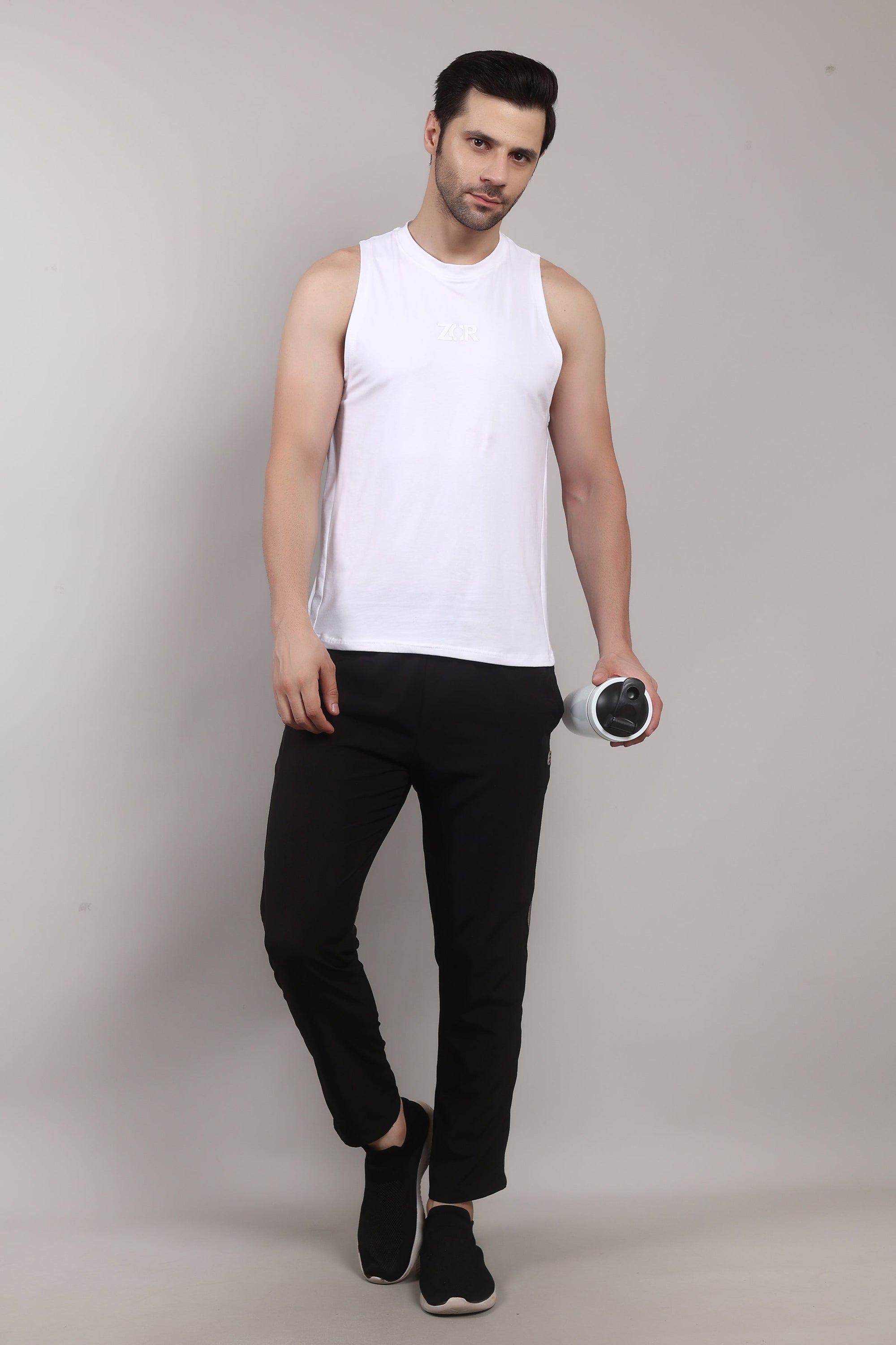 White Running Tank ZOR Activewear