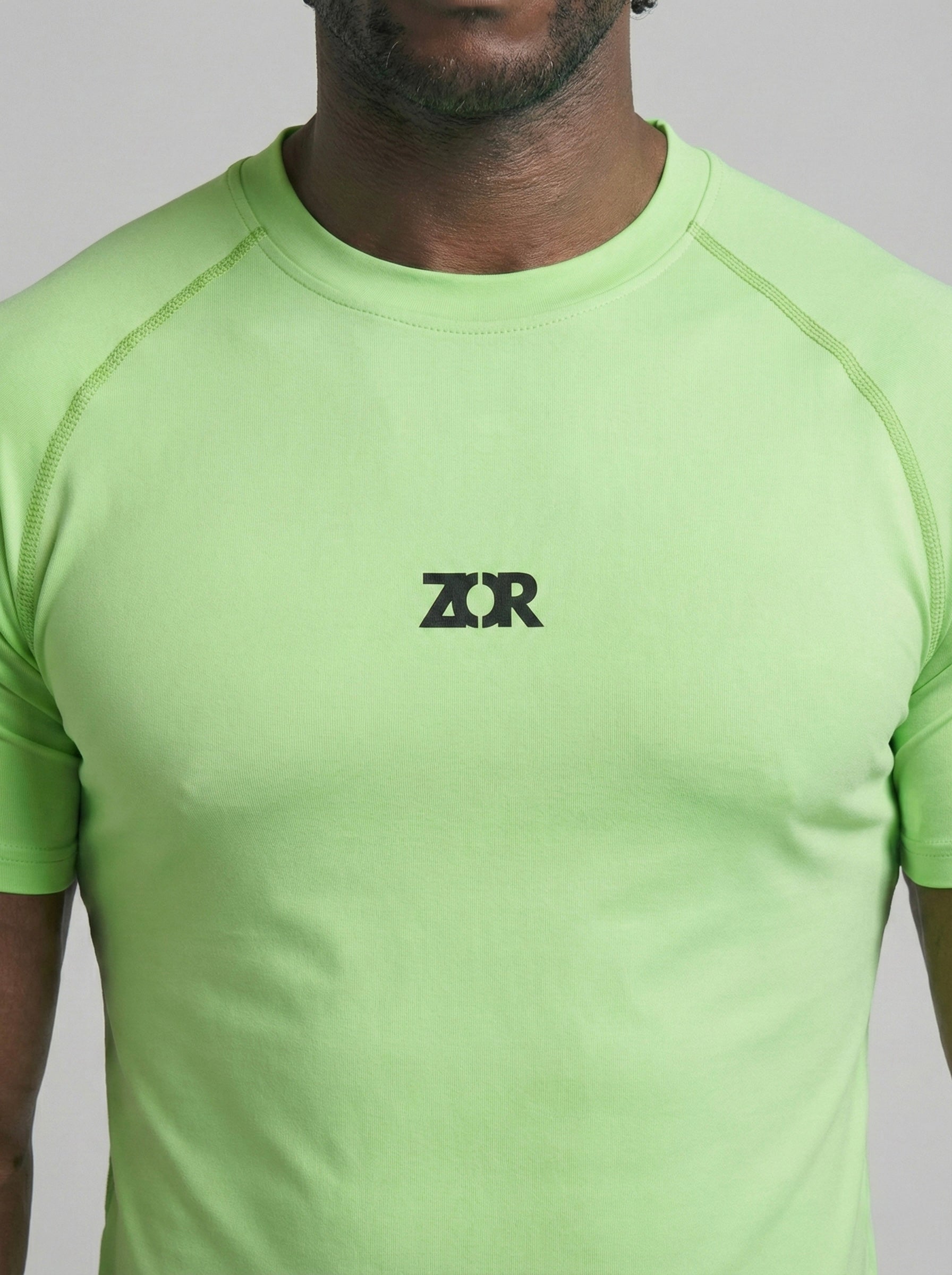 Matcha Green Half-Sleeve Compression for Gym Training