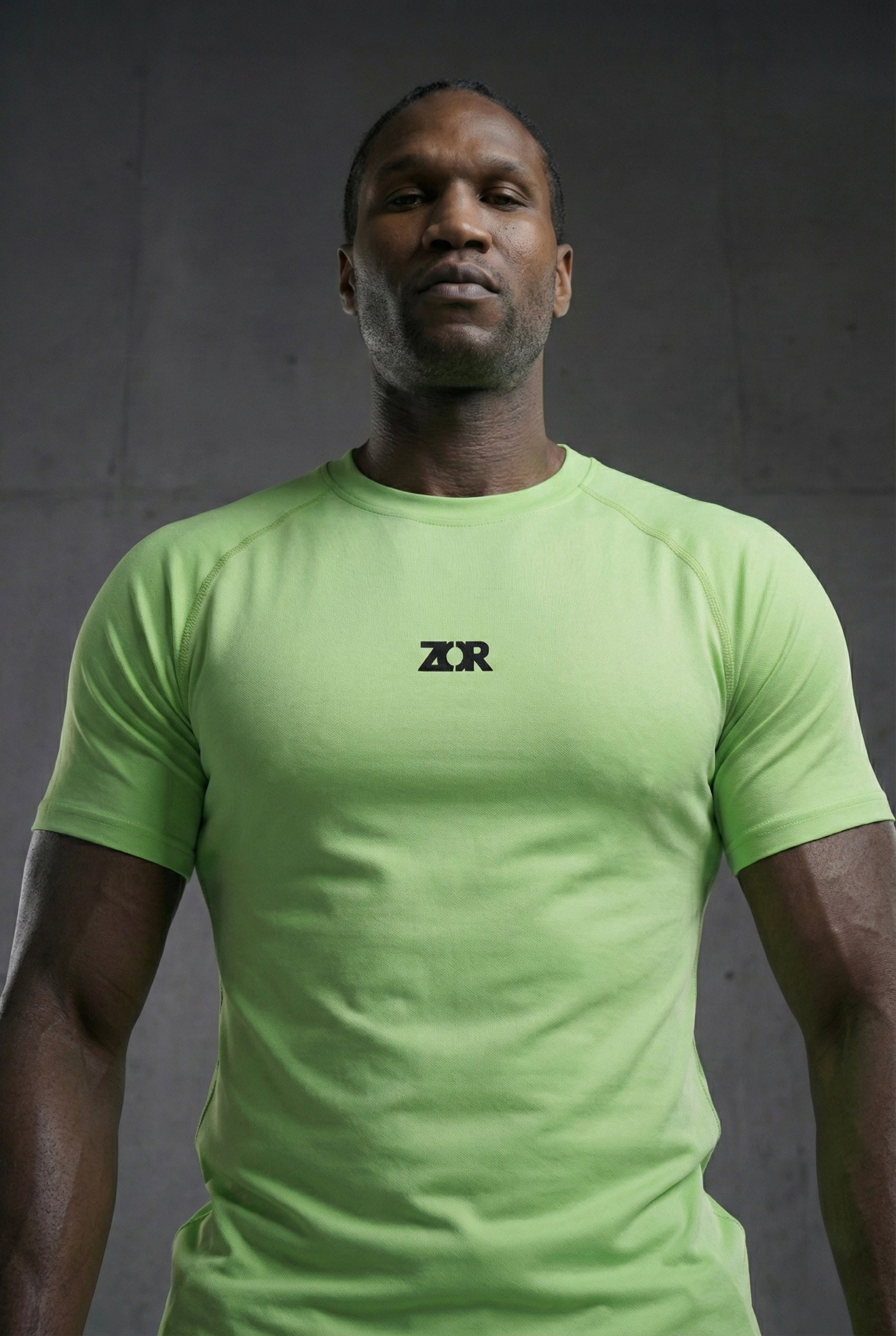 Matcha Green Half-Sleeve Compression for Gym Training