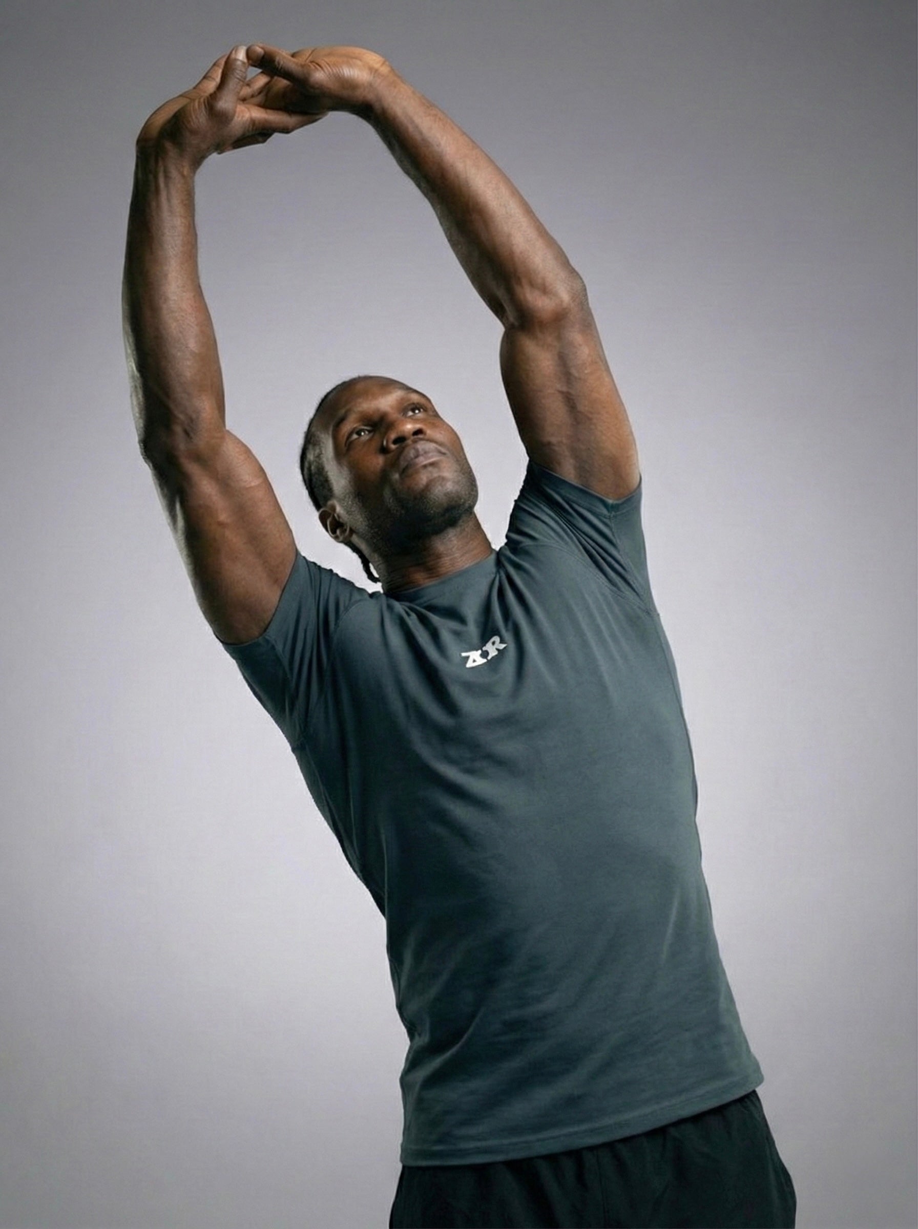 Graphene Grey Half-Sleeve Compression for Gym Training