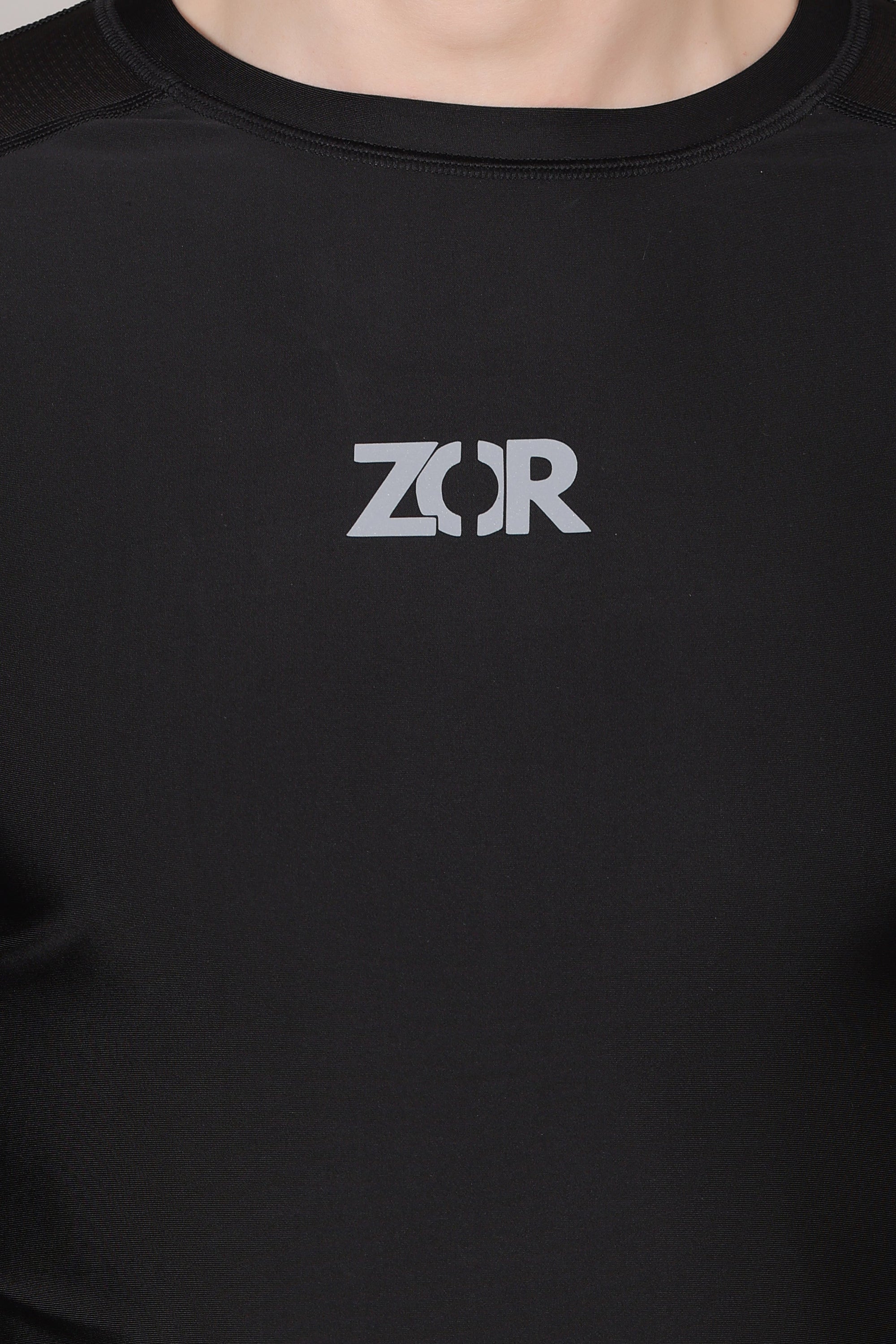 Black Long-Sleeve Compression ZOR Activewear
