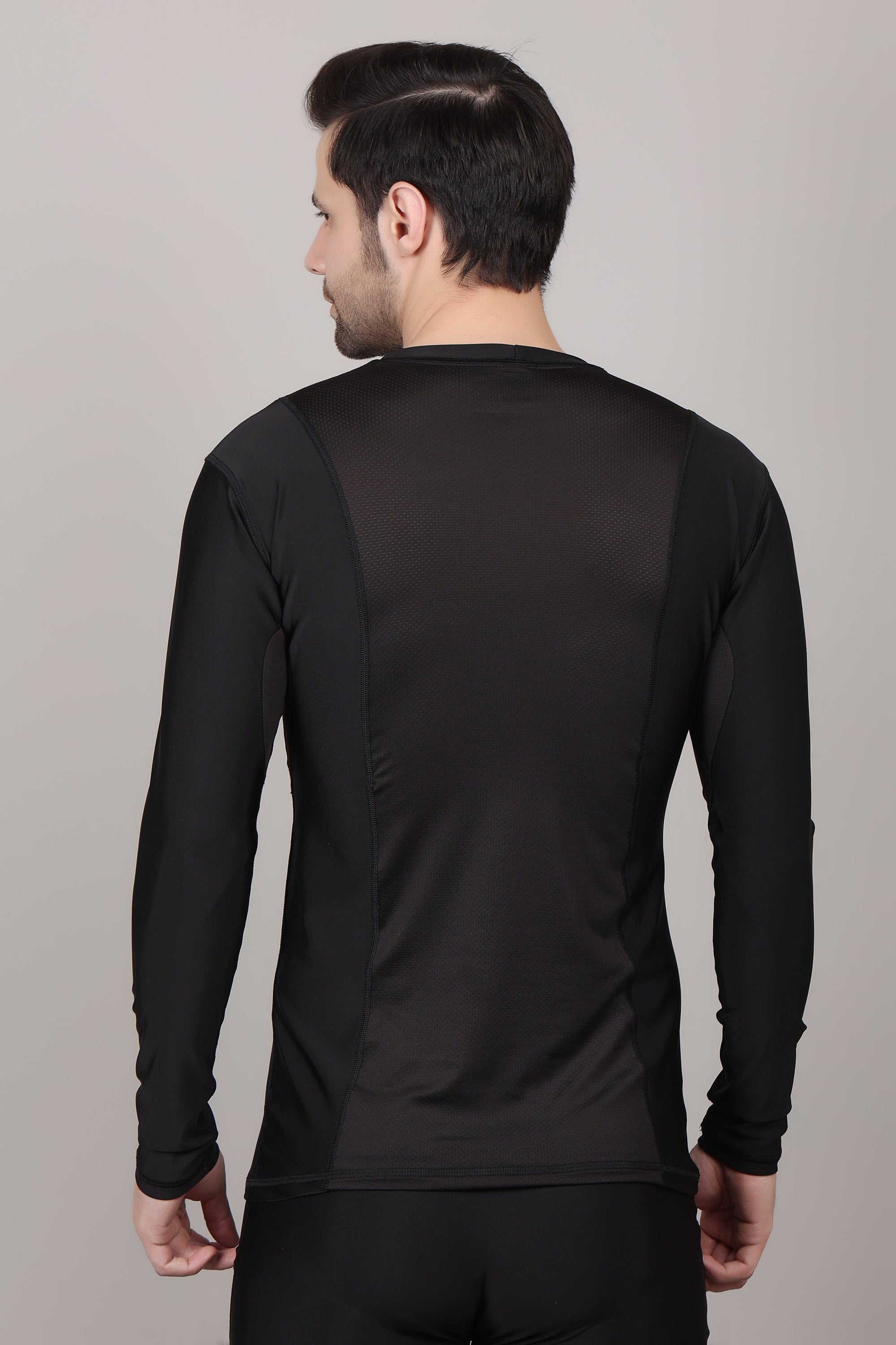 Black Long-Sleeve Compression ZOR Activewear