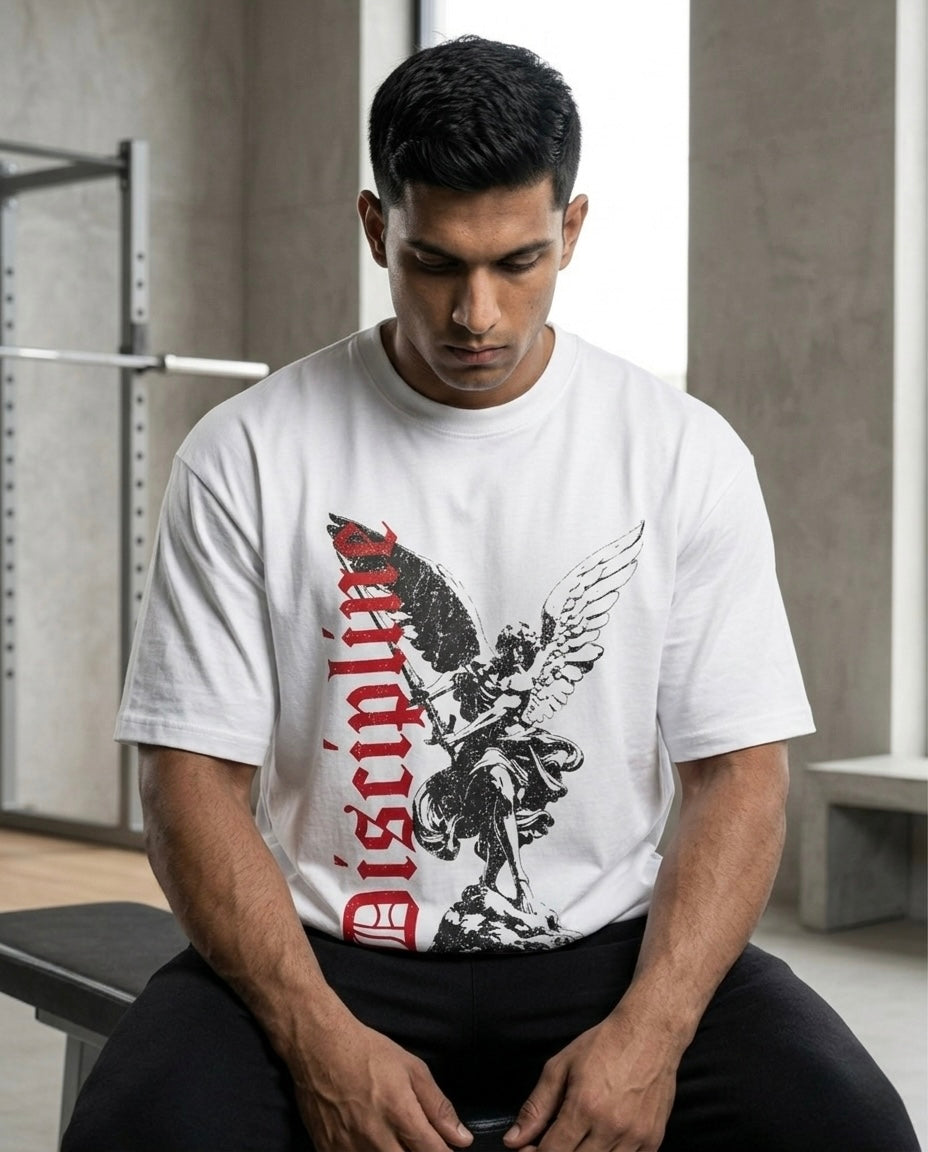 Build Through Discipline: Oversized Training T-Shirt