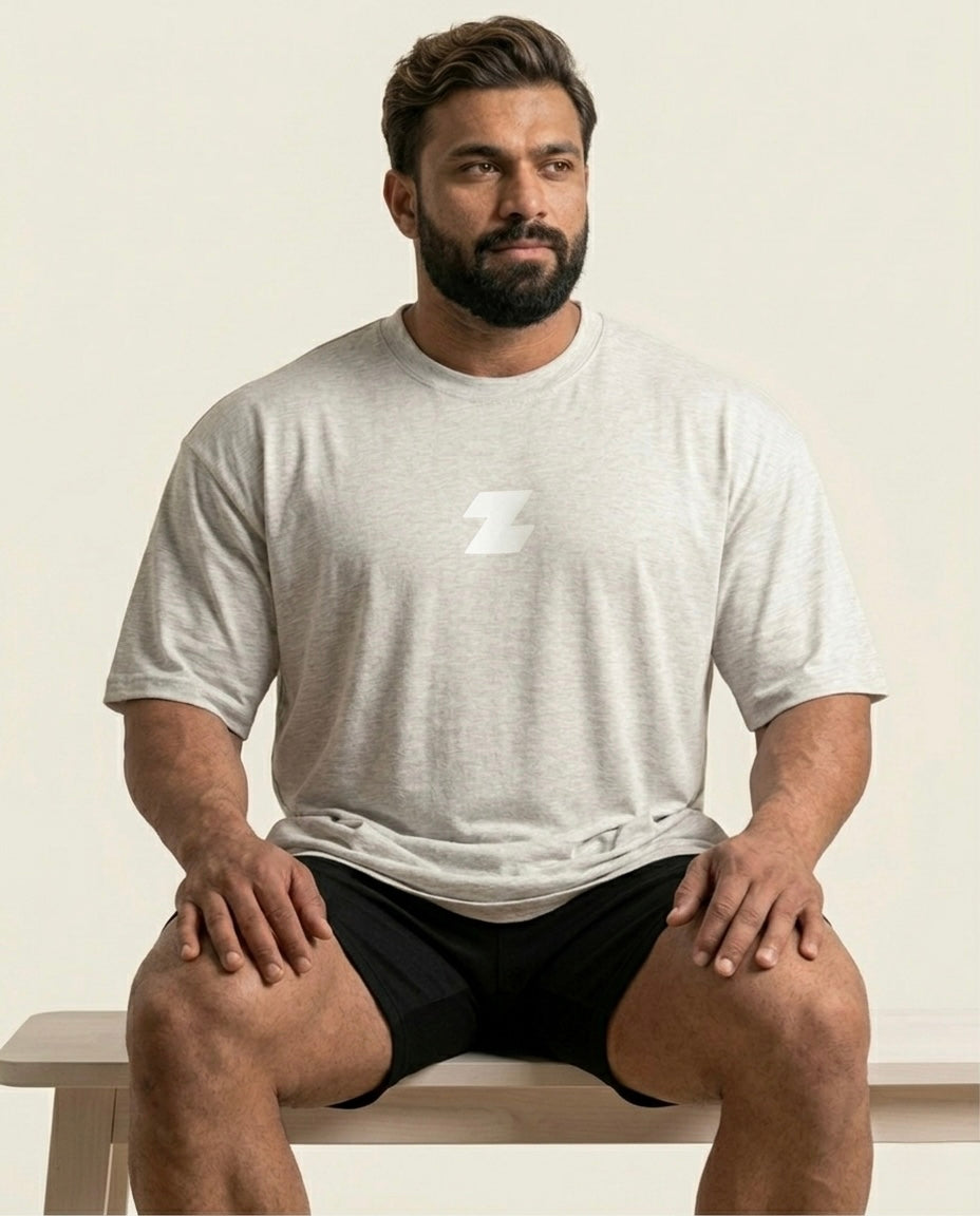 ZOR Essential Grey Oversized Training T-Shirt