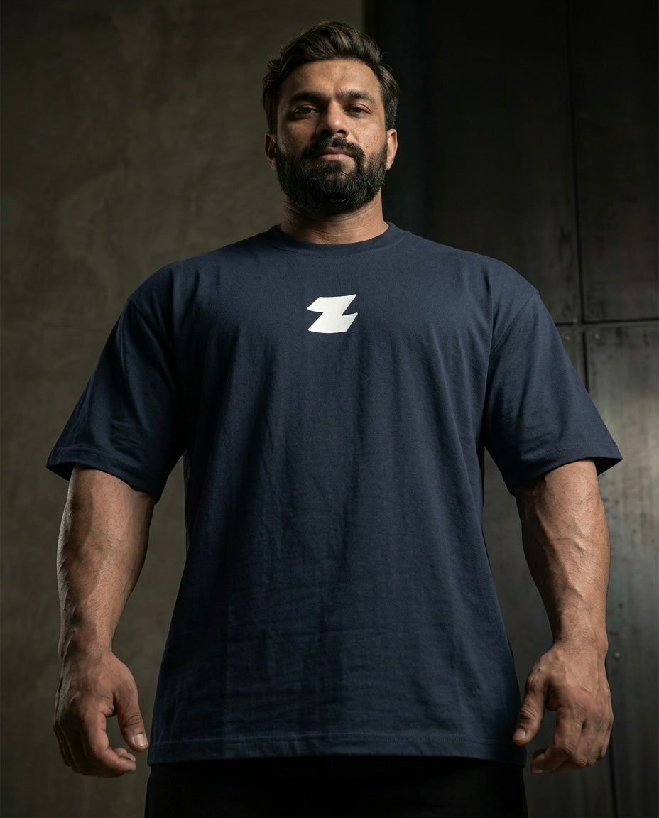 ZOR Essential Navy Oversized Training T-Shirt