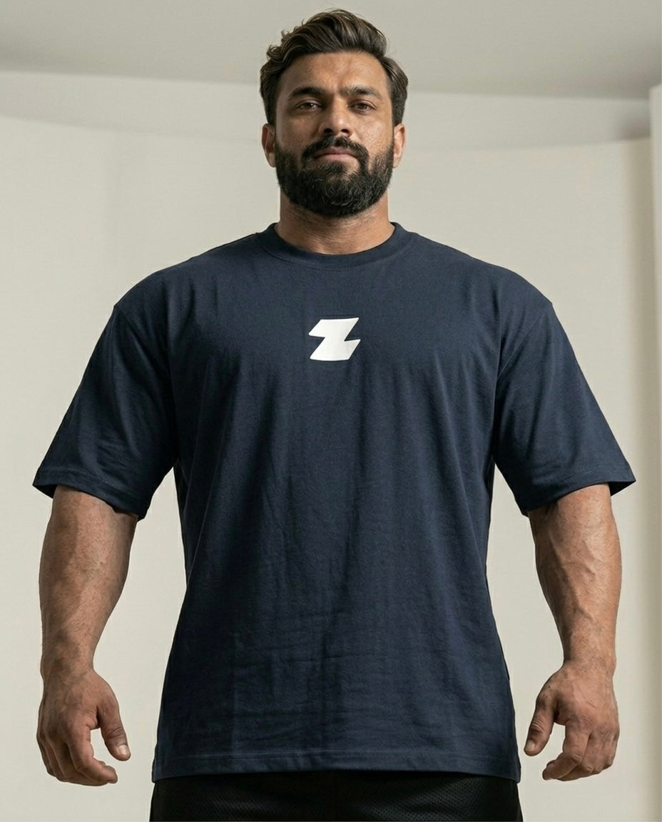 ZOR Essential Navy Oversized Training T-Shirt