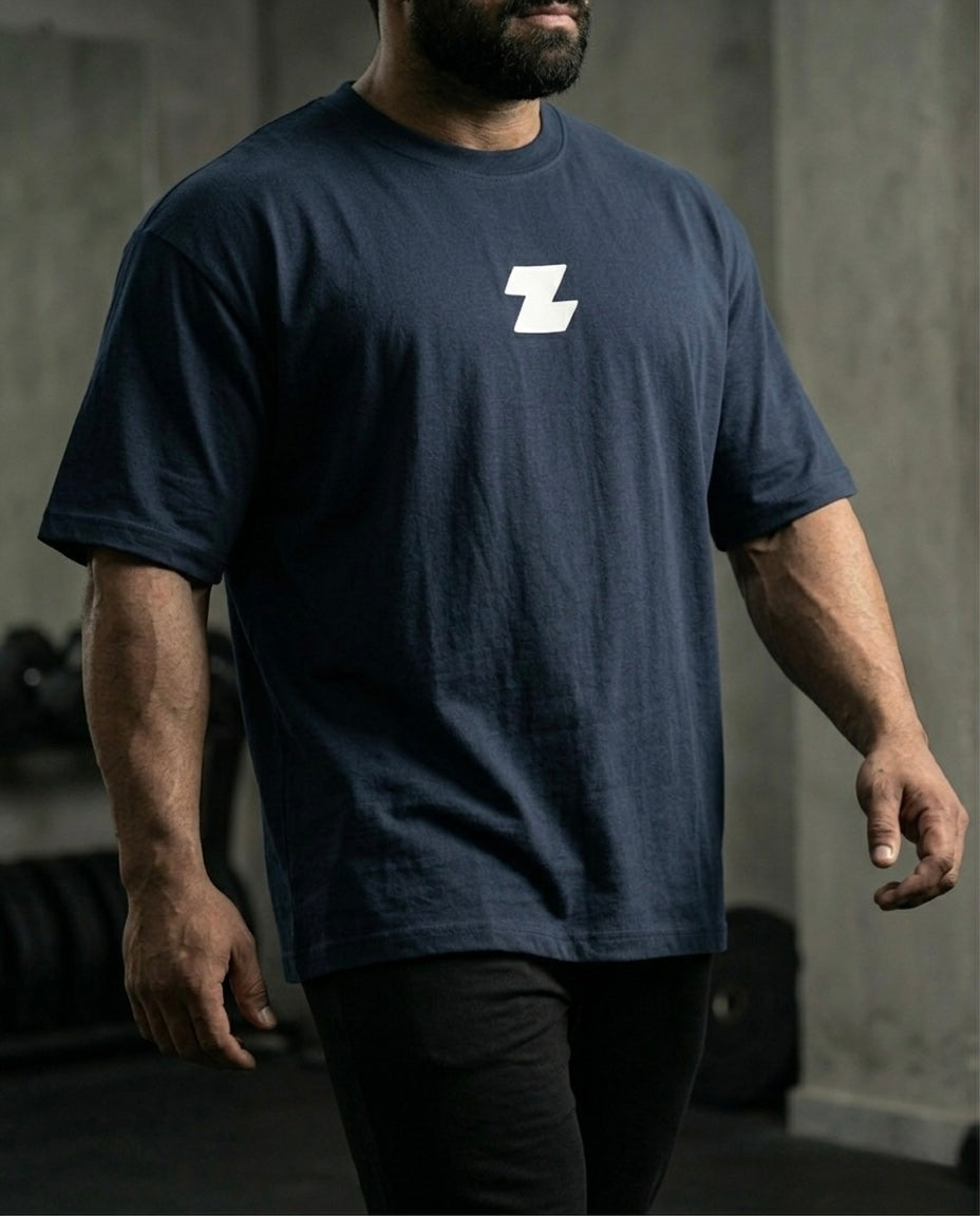 ZOR Essential Navy Oversized Training T-Shirt