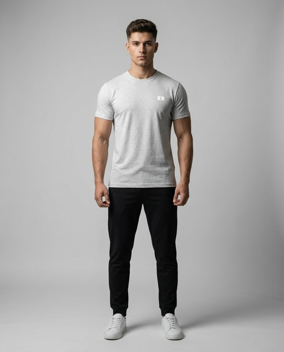 Grey Fitted T-Shirt for Training (Men)