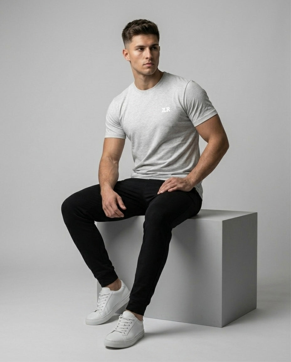 Grey Fitted T-Shirt for Training (Men)
