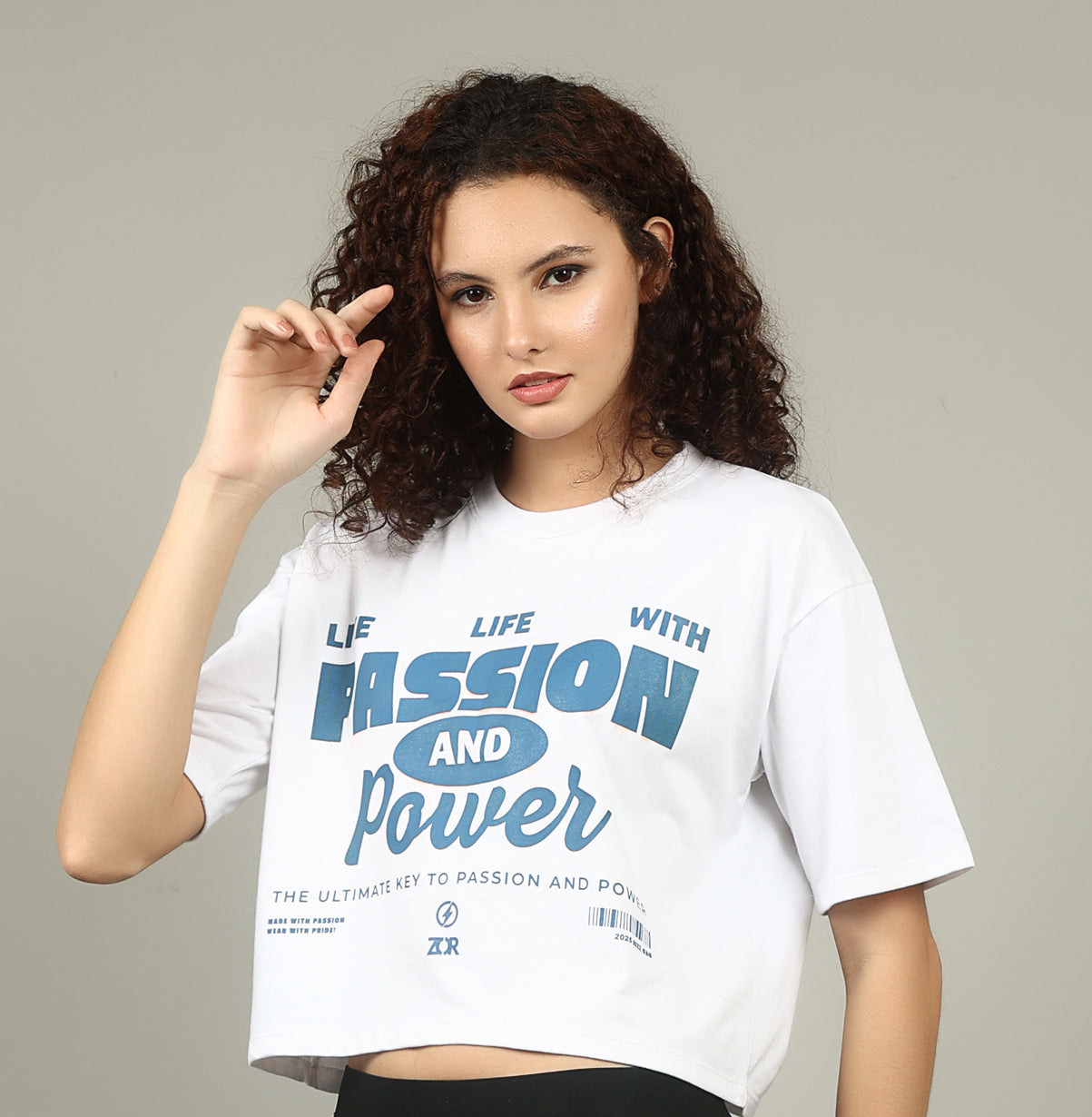 Passion & Power Oversized Crop-Top ZOR Activewear