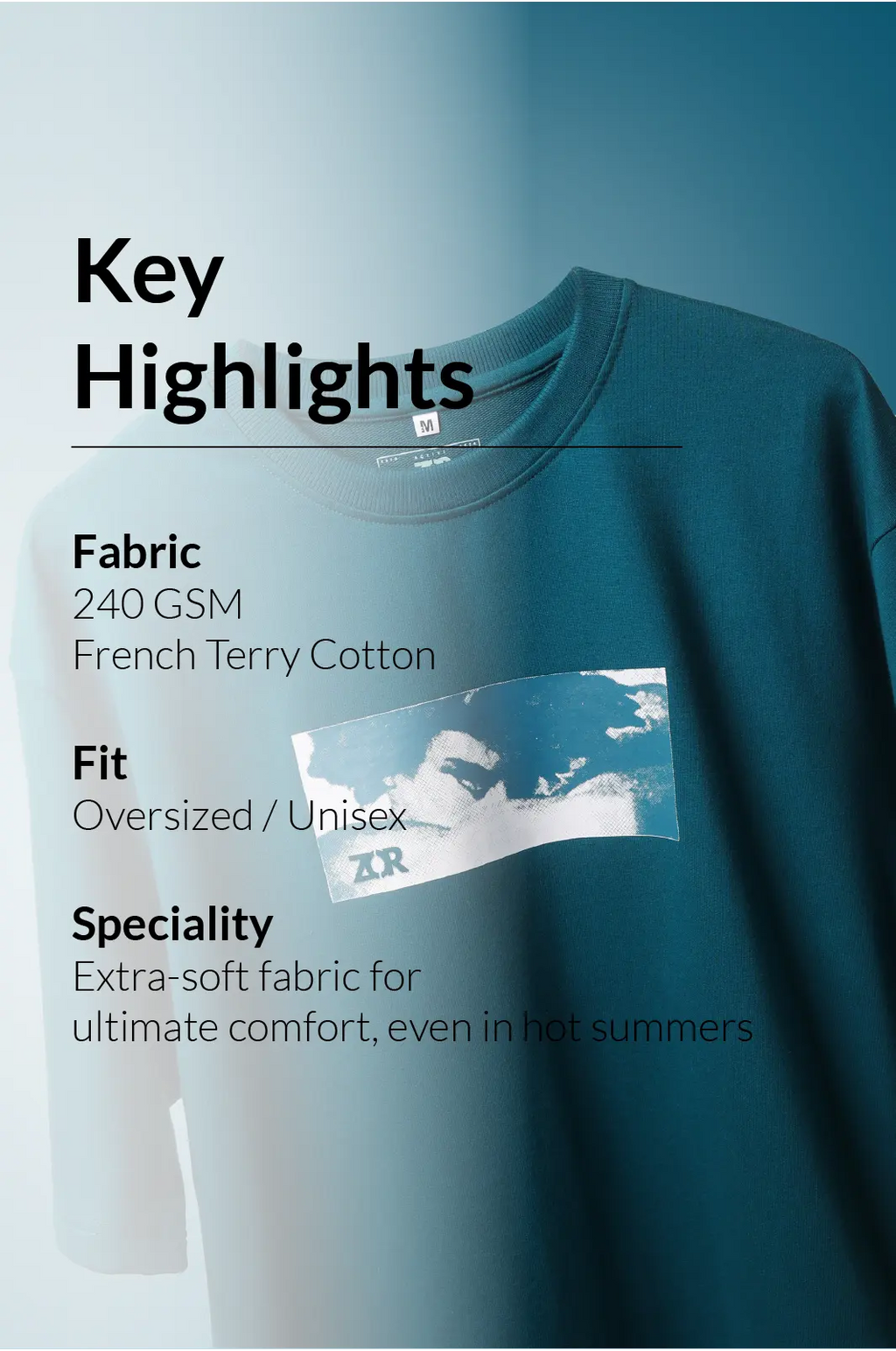 Teal Oversized Unisex T-Shirt My Store